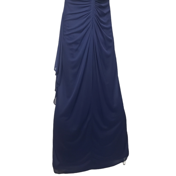 David's Bridal Illusion Sleeveless Long Gown Dress 4 - Picture 10 of 13